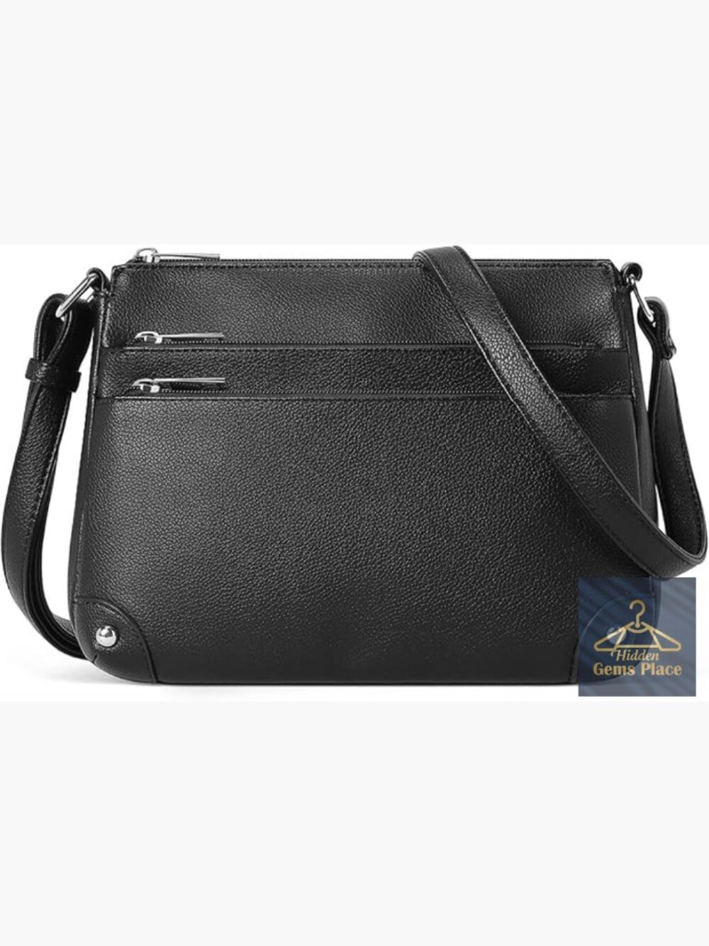 Medium Satchel Crossbody Bag With Multi Zipper Pockets
